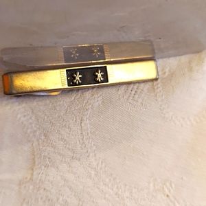 SWANK Tie Clip and‎ Cufflinks, Tagged, Vintage, Goldtone, 50s Collectible Items